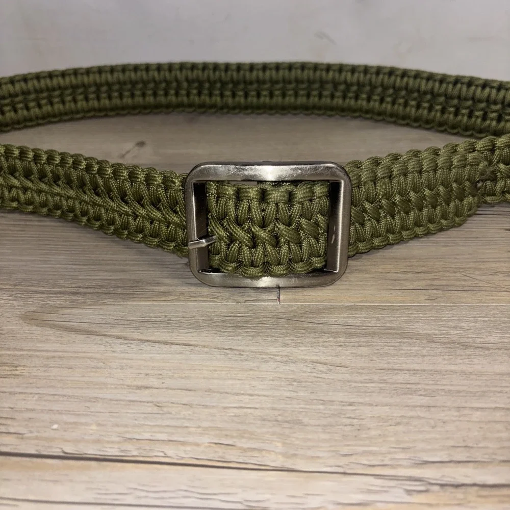 Army Green Paracord Survival Belt Adjustable